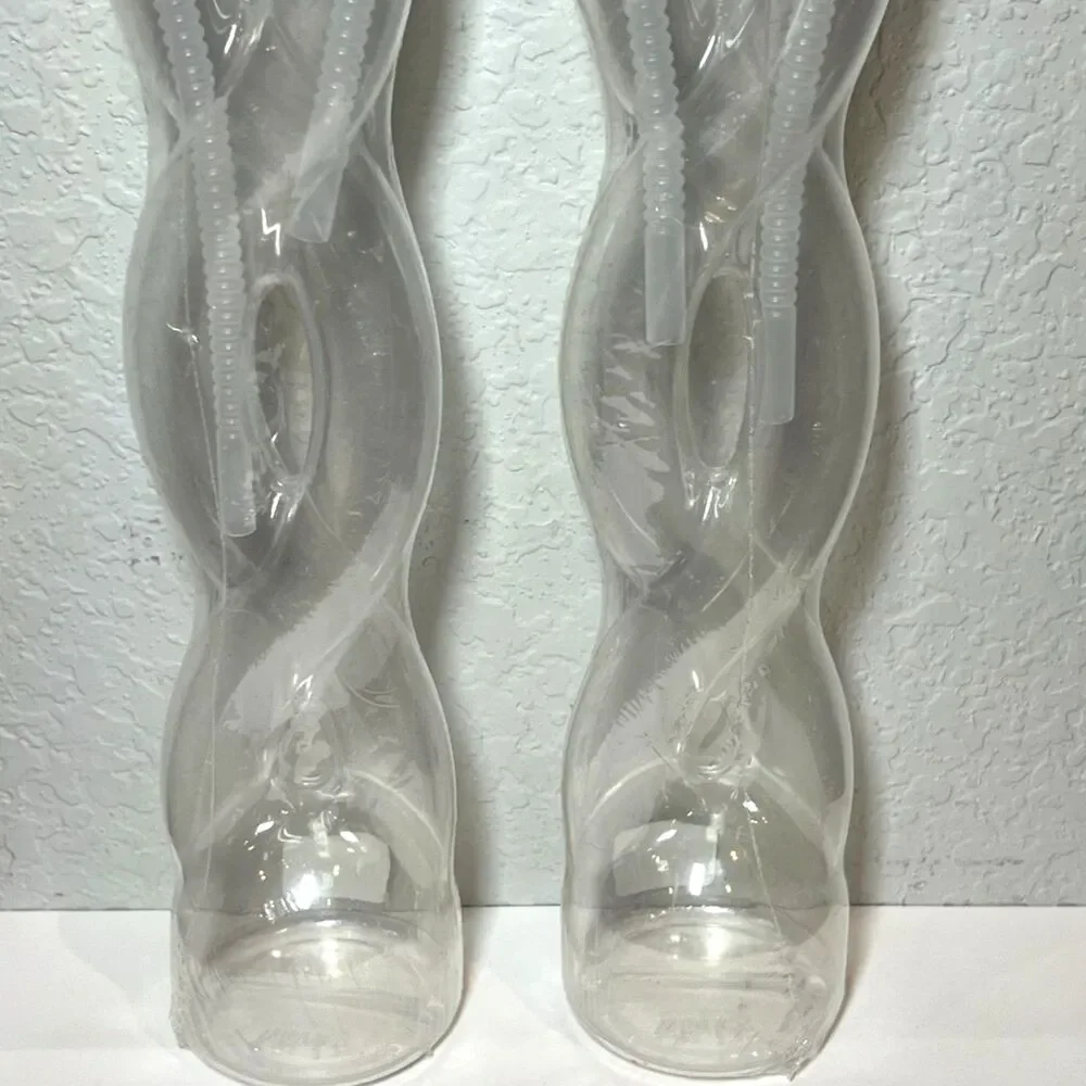 7-Eleven Slurpee Reusable Bottles “First Fill Free” Twisted Cups - NEW - Lot (2)